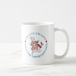 Ik ben te laat, ik ben te laat voor een heel belan koffiemok