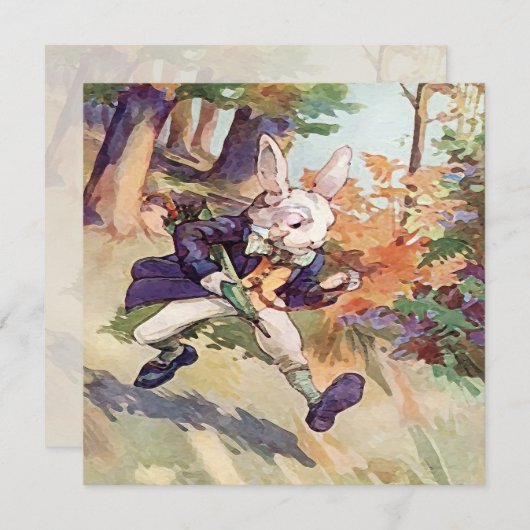 Ik ben te laat. ~ Invitities Kaart (Voorkant / Achterkant)