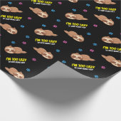 IK BEN TE LUIL | Cute Slaapdierende Sjabloon Cadeaupapier (Hoek)
