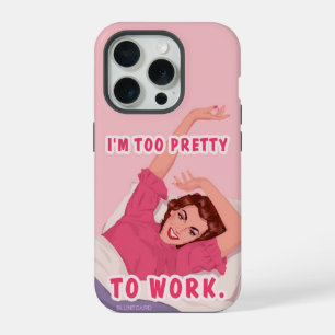 Ik ben te  om te werken. iPhone 15 pro case