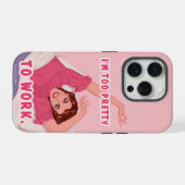 Ik ben te om te werken. iPhone hoesje (Achterkant horizontaal)