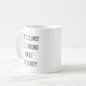 Ik ben te slim om rond de fragiele Masculiniteit t Koffiemok (Voorkant links)