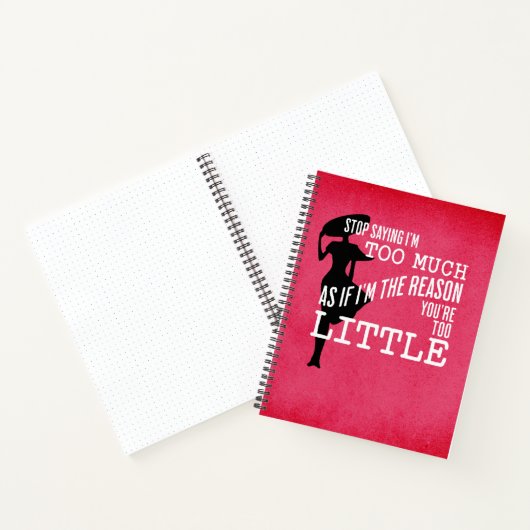 Ik ben te veel Notitieboek voor het Journaling (Binnen)