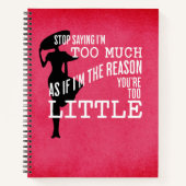 Ik ben te veel Notitieboek voor het Journaling (Voorkant)