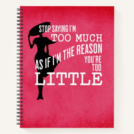 Ik ben te veel Notitieboek voor het Journaling (Voorkant)