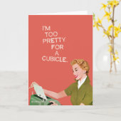 Ik ben te  voor een werkhokje kaart (Gele Bloem)