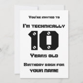 Ik ben technisch... jaren oud schrikkeljaar verjaa kaart (Voorkant)