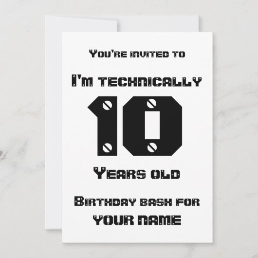 Ik ben technisch... jaren oud schrikkeljaar verjaa kaart (Voorkant)