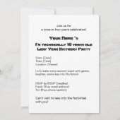 Ik ben technisch... jaren oud schrikkeljaar verjaa kaart (Achterkant)