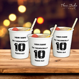 Ik ben technisch... jaren oud schrikkeljaar verjaa papieren bekers