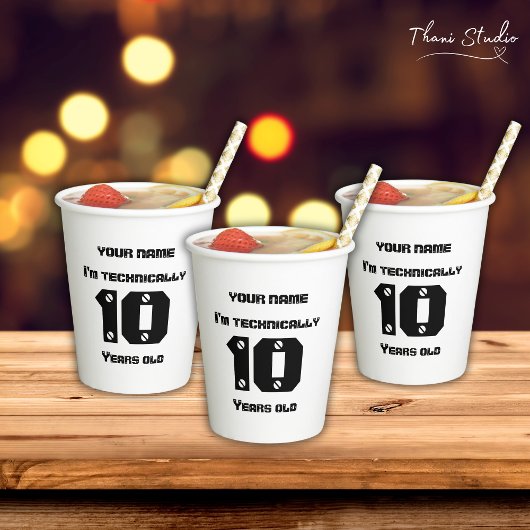 Ik ben technisch... jaren oud schrikkeljaar verjaa papieren bekers