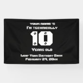 Ik ben technisch... jaren oud schrikkeljaar verjaa spandoek (Horizontaal)