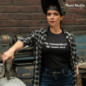Ik ben technisch... jaren oud schrikkeljaar verjaa t-shirt