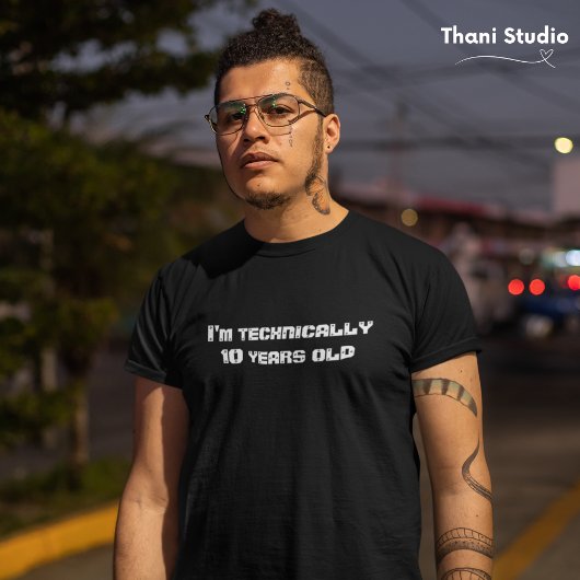 Ik ben technisch... jaren oud schrikkeljaar verjaa t-shirt