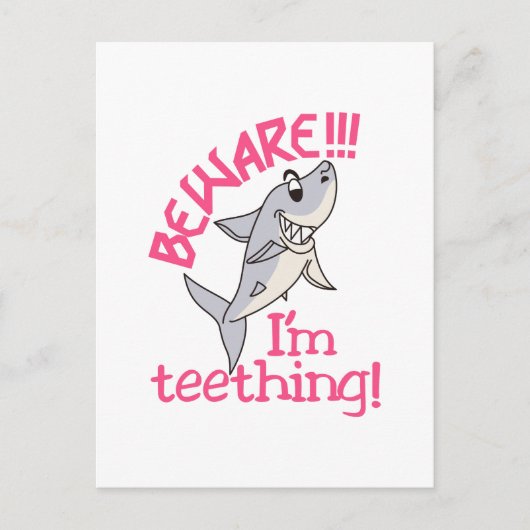 Ik ben Teething. Briefkaart (Voorkant)