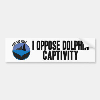 Ik ben tegen Bumpersticker voor Dolphin Captivity