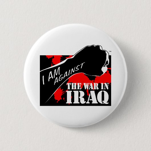 Ik ben tegen de oorlog in Irak Ronde Button 5,7 Cm (Voorkant)