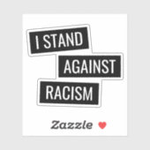 Ik ben tegen racisme sticker (Vel)