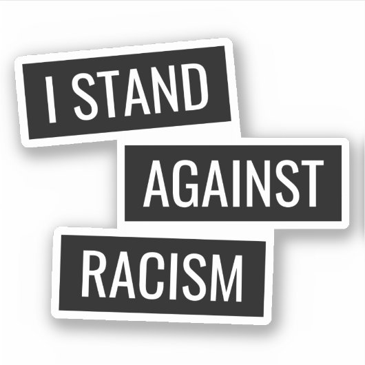 Ik ben tegen racisme sticker (Voorkant)
