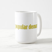 Ik ben terug bij de vraag koffiemok (Voorkant rechts)