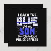 Ik ben terug blauw van mijn zoon en vrouwen met ee feestdagenkaart (Voorkant / Achterkant)