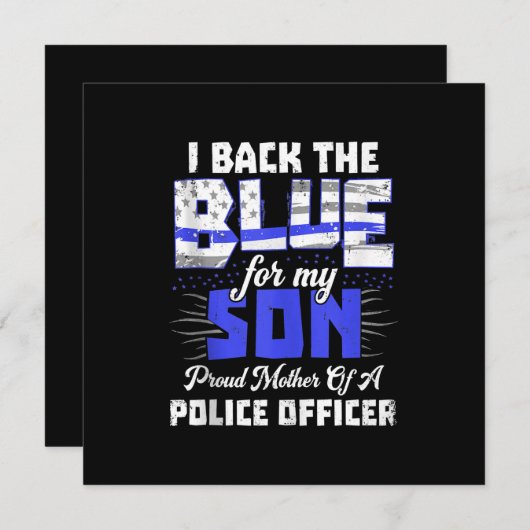 Ik ben terug blauw van mijn zoon en vrouwen met ee feestdagenkaart (Voorkant / Achterkant)