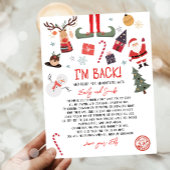 Ik ben terug Elf Aankomst Brief Elf Terugkeer Kers