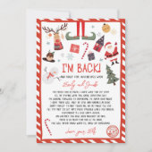 Ik ben terug Elf Aankomst Brief Elf Terugkeer Kers Kaart (Voorkant)