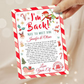 Ik ben terug Elf Aankomst Brief Terug Elf Kerstmis Kaart