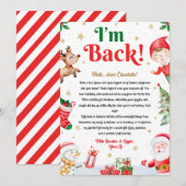 Ik ben terug Elf Aankomst Elf Retour Kerstbrief  Kaart (Voorkant / Achterkant)