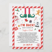 Ik ben terug Elf Christmas Arrival Letter Kaart (Voorkant)