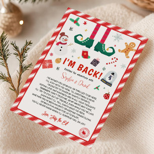 Ik ben terug Elf Kerst Arrival Brief Kaart