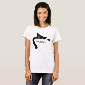 Ik ben terug Grappig zwart kat grafisch T-shirt on (Voorkant volledig)
