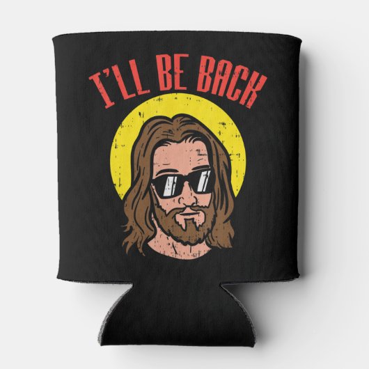 Ik ben terug Jezus Cool God Christus Religieuze Ch Blikjeskoeler (Achterkant)