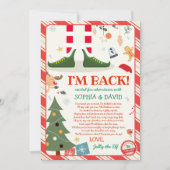 Ik ben terug Kerst Elf Aankomst Brief Kaart (Voorkant)
