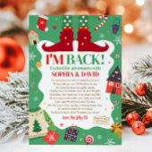Ik ben terug kerst Elf Aankomst Brief Kaart