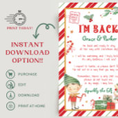 Ik ben terug kerst elf brief personaliseren & afdr kaart