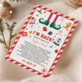 Ik ben terug Kerstman Aankomst Brief Kaart