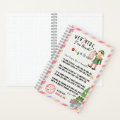 Ik ben terug! Kerstmis, elf-retourbrief voor kinde Notitieboek (Binnen)