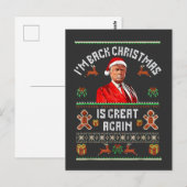 Ik ben terug, Kerstmis is weer geweldig Trump verk Briefkaart (Voorkant / Achterkant)