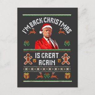 Ik ben terug, Kerstmis is weer geweldig Trump Verk Briefkaart