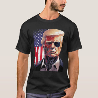 Ik ben terug Trump 2024 Cool Donald Trump Robot Cy T-shirt