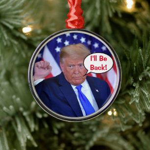 Ik ben terug Trump 2024 Metalen Ornament