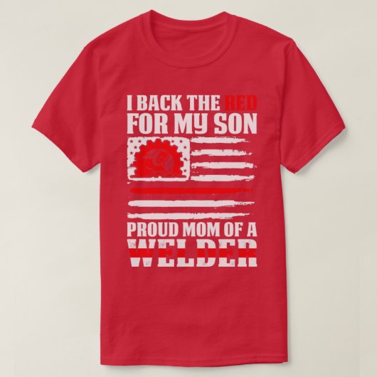 Ik ben terug van de rode roodmam van de Welder Son T-shirt (Design voorkant)