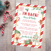 Ik ben terug Welkom terug Kerst Elf Brief Poster