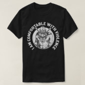 Ik ben tevreden met geweld Viking Norse T-shirt (Design voorkant)