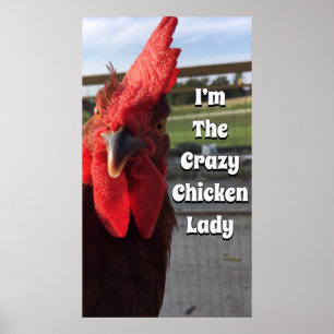 Ik ben The Crazy Chicken Lady Poster