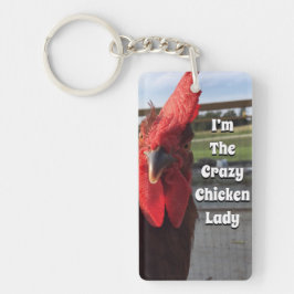 Ik ben The Crazy Chicken Lady Sleutelhanger