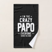 Ik ben The Crazy Papo Iedereen Gift Handdoek (Handdoek)