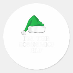 Ik ben The Economics Elf Funny Family Gift Ronde Sticker